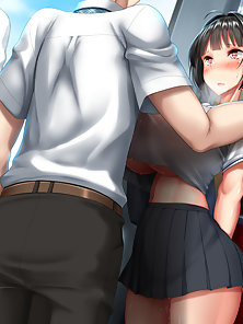 Schoolgirl with huge tits gets stomach filling creampie on train - hentai comics