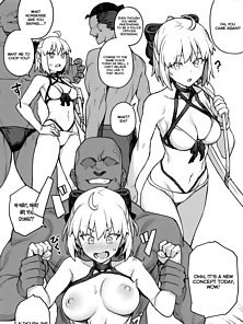 H Material 2 - Okita Souji is gangbanged on the beach by thugs