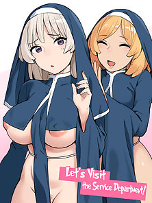 Let’s Visit The Service Department! - Busty hentai nun fucks dirty cocks in the slums