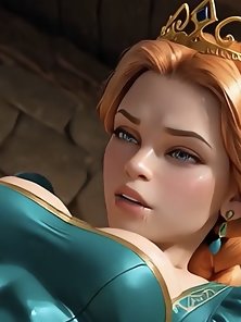 Shrek fucks Fiona with a huge dick in the castle