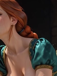 Shrek fucks Fiona with a huge dick in the castle