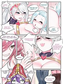 Vi has lesbian sex with Jinx and her League of Legends friends