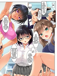 Three Sisters Harem - Horny hentai sisters fuck their younger stepbrother