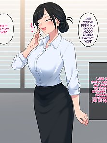 Mature Hentai Comics - Busty older office girl gets fucked by handsome young stud