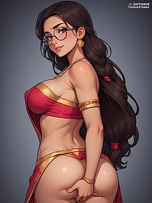 Sexy Tamil women in sarees masturbating their exotic pussy