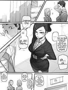 Busty office worker is blackmailed into dirty sex after caught fucking at work - pervert comics