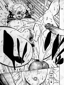 Nami whores herself out for double penetration for a few berries