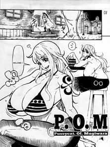 Nami whores herself out for double penetration for a few berries