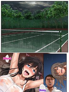 Mayhem - Busty tennis girl has hentai threesome while NTR'd boyfriend is away