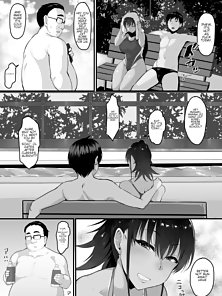 Bitchy busty swimsuit girl hypnotized by ugly bastard into deepthroats and creampies - hentai manga
