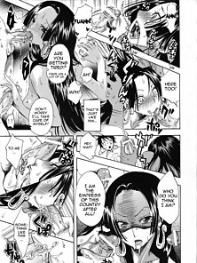 Sexual Desire Cascade - One Piece Snake Empress gets gangbanged by Luffy - hentai doujinshi