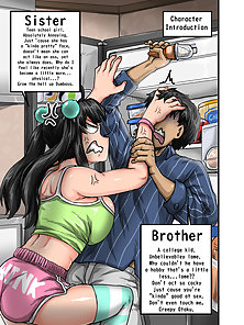Annoying Stepsister 2 - After fighting two siblings have rough sex - taboo comics