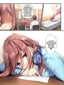 A Book in Which Miku Has it Her Way - Cute hentai schoolgirl bangs her tutor in the library