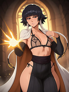 Sui Feng from Bleach gives a deepthroat blowjob and 3D facial + Extra