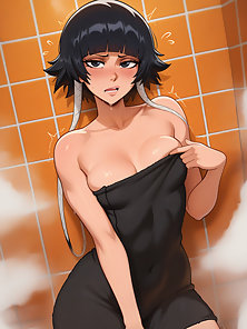 Sui Feng from Bleach gives a deepthroat blowjob and 3D facial + Extra