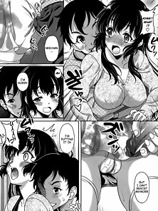 Kuishin-nee Banbanzai - Busty sister gets her unshaved pussy fucked by dirty brother - hentai comics