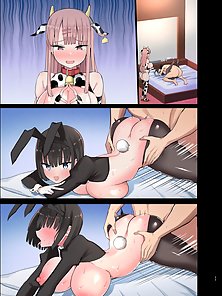 Slutty Gals! ~We Our Teacher's Big Dick!~ Busty students have hentai threesome with sensei