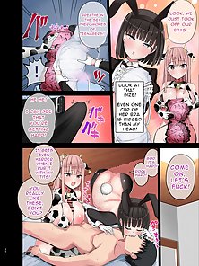 Slutty Gals! ~We Our Teacher's Big Dick!~ Busty students have hentai threesome with sensei