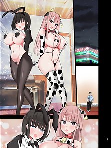 Slutty Gals! ~We Our Teacher's Big Dick!~ Busty students have hentai threesome with sensei