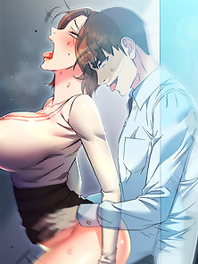 Outsider: The Invisible Man (webtoon) - Busty bitch is face fucked by invisible coworker