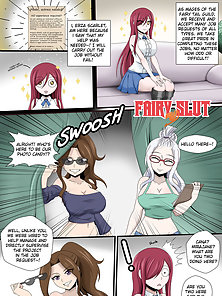 Fairy Slut - Ezra Scarlet gets lesbian strapon double penetration - lesbian comics