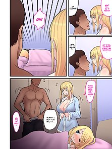 Busty blonde teacher uses her huge tits to give a boobjob in sex comics