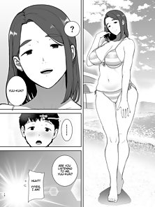 My Mother is the Person I Love 3 - Busty hentai housewife public sex at the beach with horny son