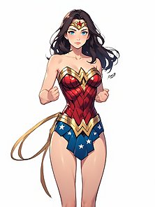 Wonder Woman: The Queen of Lust - Princess Diana is gangbanged and facialed