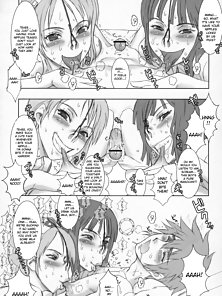 Nippon Practice 2 - Nami from One Piece and friends have nasty groupsex - dirty comics