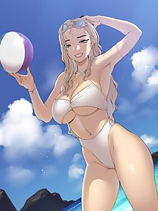 2022 Swimsuit Edition - Blonde volleyball girl gets creampie on the beach