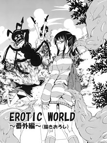 Erotic World - Robin gets fucked by a tentacle monster and then Franky finishes her pussy off