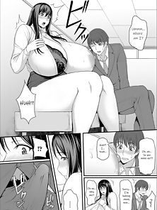 Milf with gigantic tits gets fucked on the train while people watch - big tits hentai comics