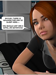 Family Affairs – Redhead strapon fucks lesbian stepsister - 3D lesbian comics