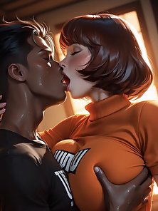 Amazing breasts girl gets a black cock anal creampie