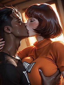 Amazing breasts girl gets a black cock anal creampie