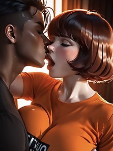 Amazing breasts girl gets a black cock anal creampie