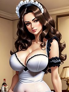 (softcore) Busty maids with curvy figures and plump pussies
