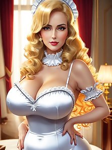(softcore) Busty maids with curvy figures and plump pussies