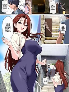 The Virgin Tutor and the Wealthy Whore - Horny hentai housewife cleans off tutor's dick smegma