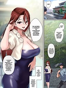 The Virgin Tutor and the Wealthy Whore - Horny hentai housewife cleans off tutor's dick smegma