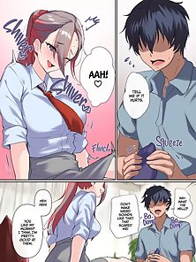 The Virgin Tutor and the Wealthy Whore - Horny hentai housewife cleans off tutor's dick smegma