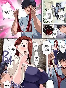 The Virgin Tutor and the Wealthy Whore - Horny hentai housewife cleans off tutor's dick smegma