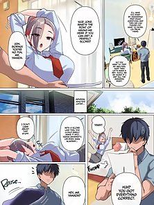 The Virgin Tutor and the Wealthy Whore - Horny hentai housewife cleans off tutor's dick smegma