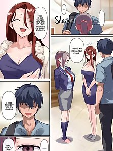 The Virgin Tutor and the Wealthy Whore - Horny hentai housewife cleans off tutor's dick smegma