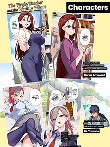 The Virgin Tutor and the Wealthy Whore - Horny hentai housewife cleans off tutor's dick smegma