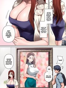 The Virgin Tutor and the Wealthy Whore - Horny hentai housewife cleans off tutor's dick smegma