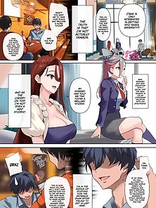 The Virgin Tutor and the Wealthy Whore - Horny hentai housewife cleans off tutor's dick smegma