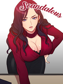 Scandalous - Busty mature business woman has hot hentai sex after work
