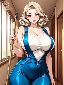 Bellure Grey - Week 1 - Janitor and principal roleplay of hot curvy AI milf