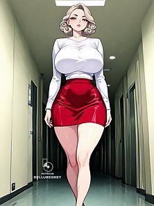 Bellure Grey - Week 1 - Janitor and principal roleplay of hot curvy AI milf